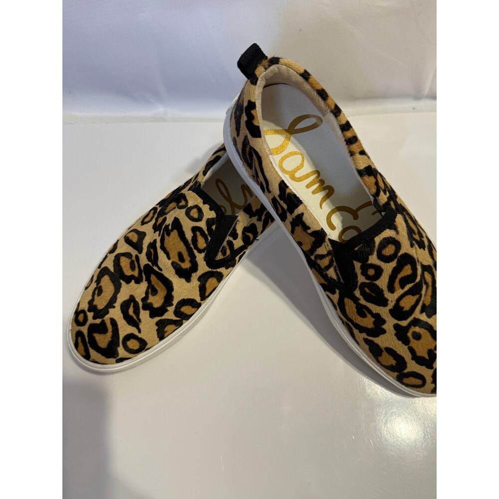 Sam Edelman Leopard Print Calf Hair Slip On Sneakers Women’s 9.5M